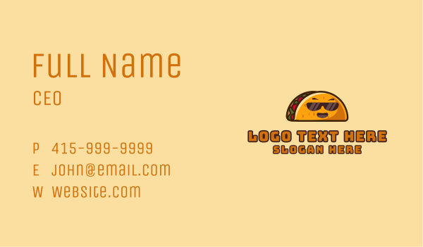 Cool Taco Restaurant  Business Card Design Image Preview