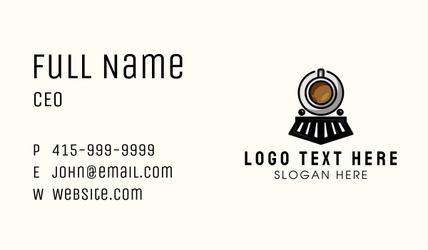 Coffee Train Business Card Design Image Preview