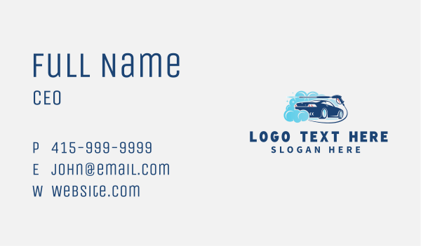 Car Cleaning Pressure Wash Business Card Design Image Preview