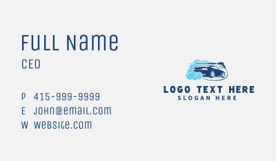 Car Cleaning Pressure Wash Business Card Image Preview