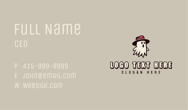 Ghost Hat Boutique Business Card Design Image Preview