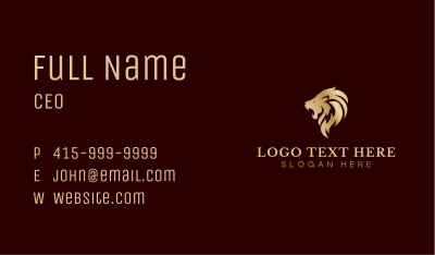 Lion Animal Roar Business Card Image Preview