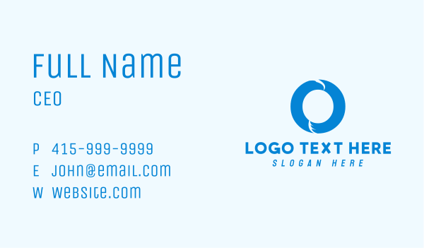 Blue Eagle Letter O Business Card Design Image Preview