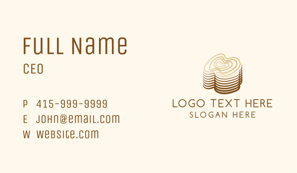 Log Wood Ring Business Card Design Image Preview