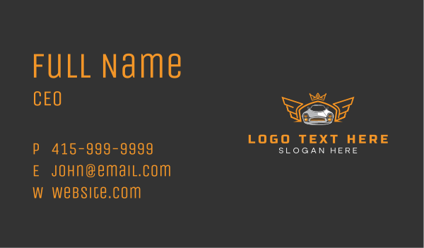 Vehicle Wing Transport Business Card Design Image Preview
