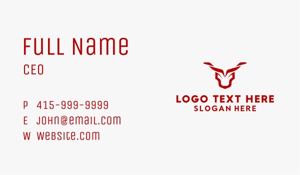 Bull Cow Meat Shop  Business Card Design Image Preview