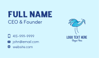 Blue Crane Bird  Business Card Image Preview