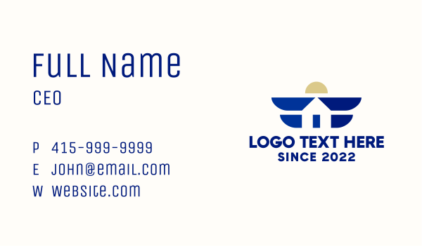 House Wings Real Estate Business Card Design Image Preview