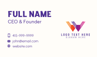 Digital Letter  W & V Business Card Image Preview