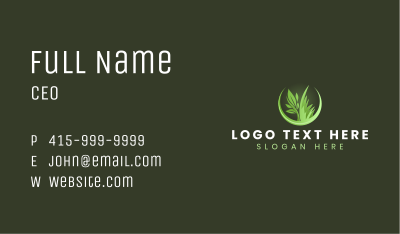 Grass Plant Landscaping Business Card Image Preview