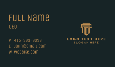 Structure Column Emblem Business Card Image Preview