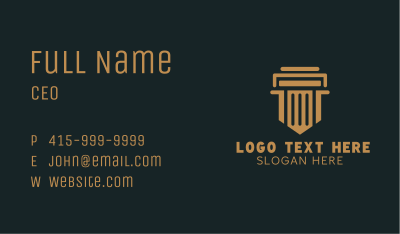 Structure Column Emblem Business Card