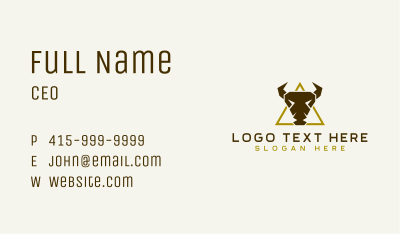 Wild Bison Horn Business Card Image Preview