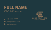 Bronze Letter CE Monogram Business Card Image Preview