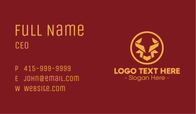 Geometric Bull Horns Business Card Image Preview