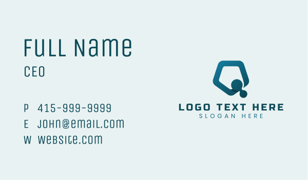 Digital Pentagon Technology Business Card Design Image Preview