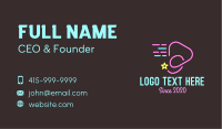 Neon Star Comet Media Business Card Image Preview