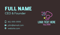 Neon Star Comet Media Business Card Design