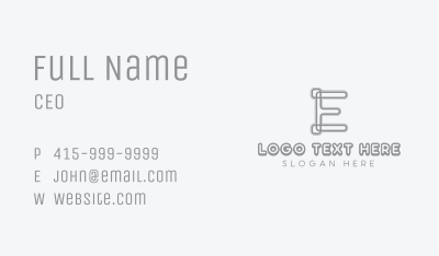 Professional Studio Letter E Business Card Image Preview