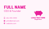 Pink Pig Origami Business Card Design
