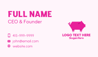 Pink Pig Origami Business Card Image Preview