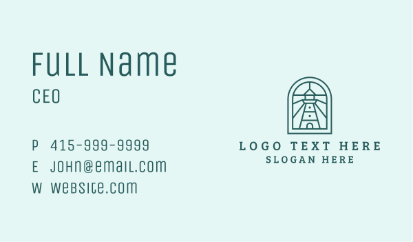 Window Arch Lighthouse Business Card Design Image Preview
