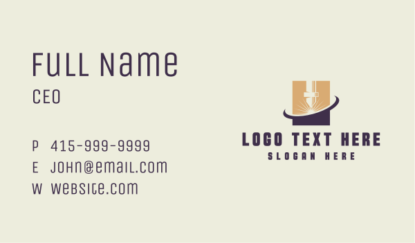 Laser Cutting Machine Business Card Design Image Preview