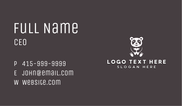 Panda Dental Tooth Business Card Design Image Preview