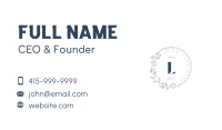 Organic Floral Letter Business Card Image Preview
