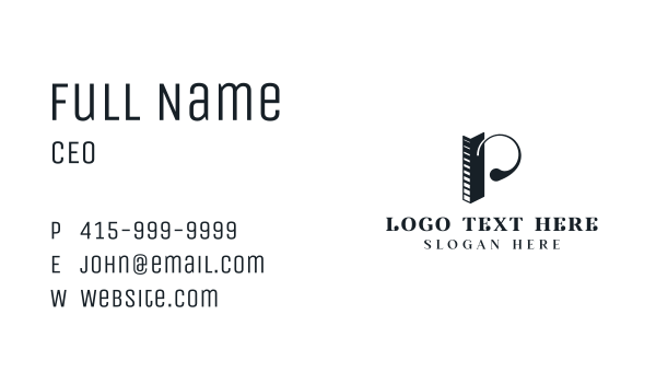 Stylish Fashion Boutique Letter P Business Card Design Image Preview