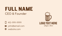 Brown Beer Mug Business Card Image Preview