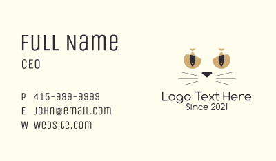 Domestic Cat Food  Business Card