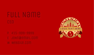 Vietnam Map Temple Business Card Image Preview