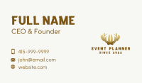 Golden Antler Crown Business Card Image Preview