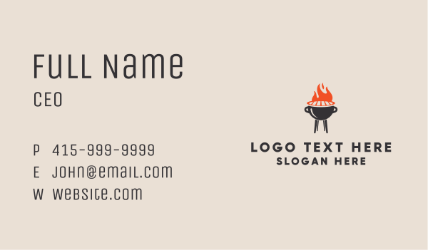 Food Grill Restaurant  Business Card Design