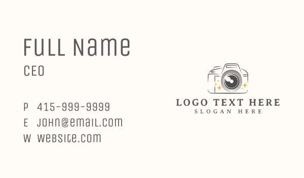 Photography Camera Lens Business Card Design Image Preview