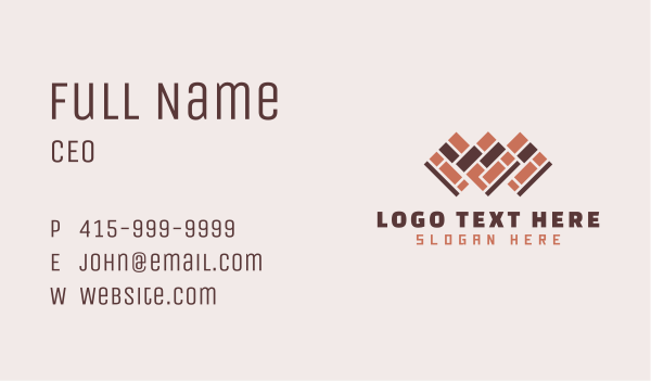 Tile Brick Flooring Business Card Design Image Preview