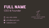 Script Business Letter L Business Card Image Preview