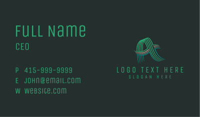 Green Professional Letter A Business Card Image Preview