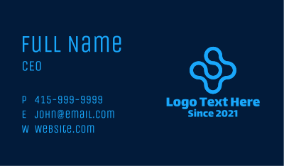 Liquid Blue Cross Business Card Image Preview