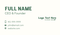 Green Leaf Wordmark Business Card Image Preview