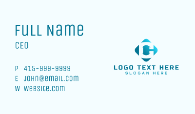 Creative Startup Business Letter C Business Card Image Preview