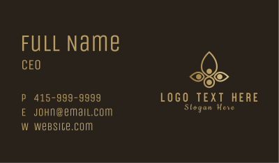 Gold Wellness Yoga Business Card Image Preview