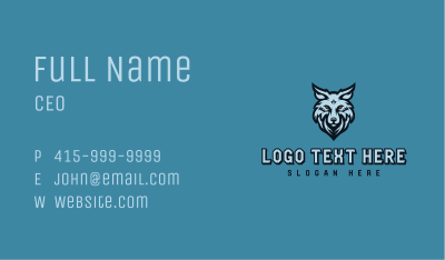 Fox Wolf Varsity Business Card Image Preview