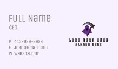 Halloween Grim Reaper  Business Card Image Preview