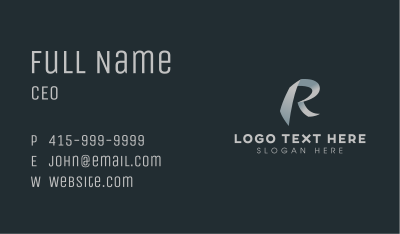 Gradient Advertising Letter R Business Card Image Preview