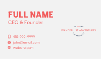 Quirky Business Wordmark Business Card Design