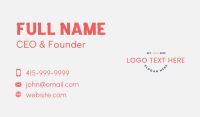 Quirky Business Wordmark Business Card Image Preview