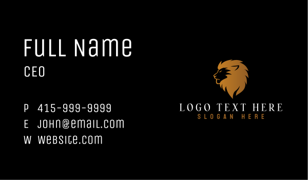 Elegant Lion Business Business Card Design Image Preview