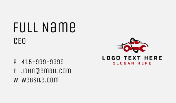 Wrench Vehicle Repair Business Card Design Image Preview
